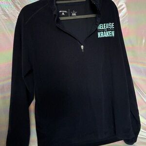 Antigua Seattle Kraken Quarter Zip Pullover Navy Men’s Large